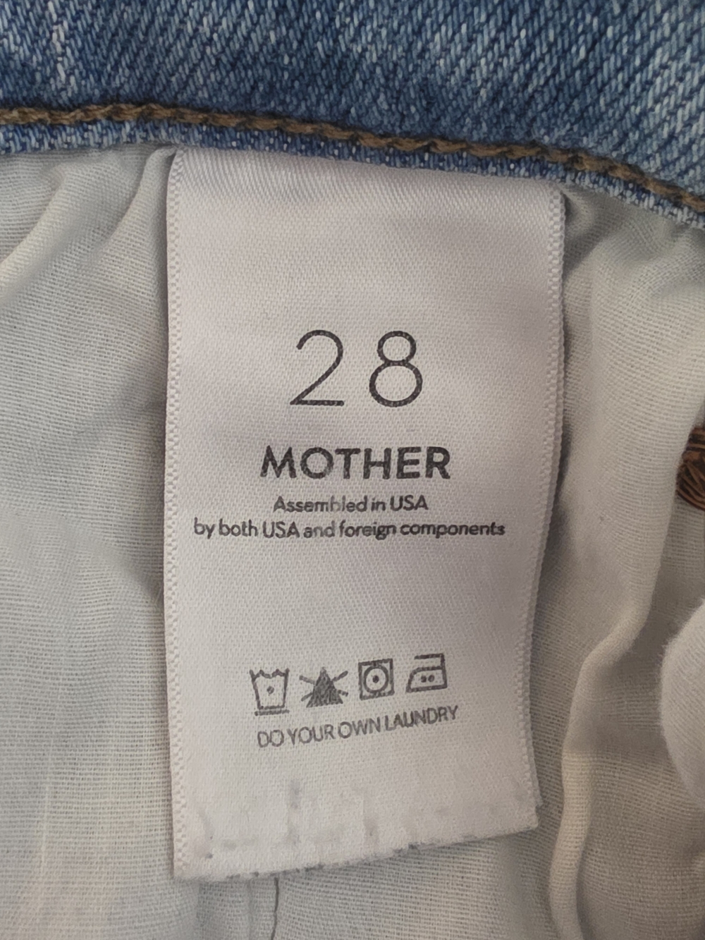 MOTHER The Weekender Fray California Cruiser High Rise Raw Hem Flare Womens 28 - Picture 13 of 15